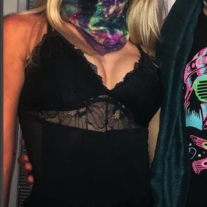 BLACK LACE PUSH-UP BODYSUIT SIZE SMALL